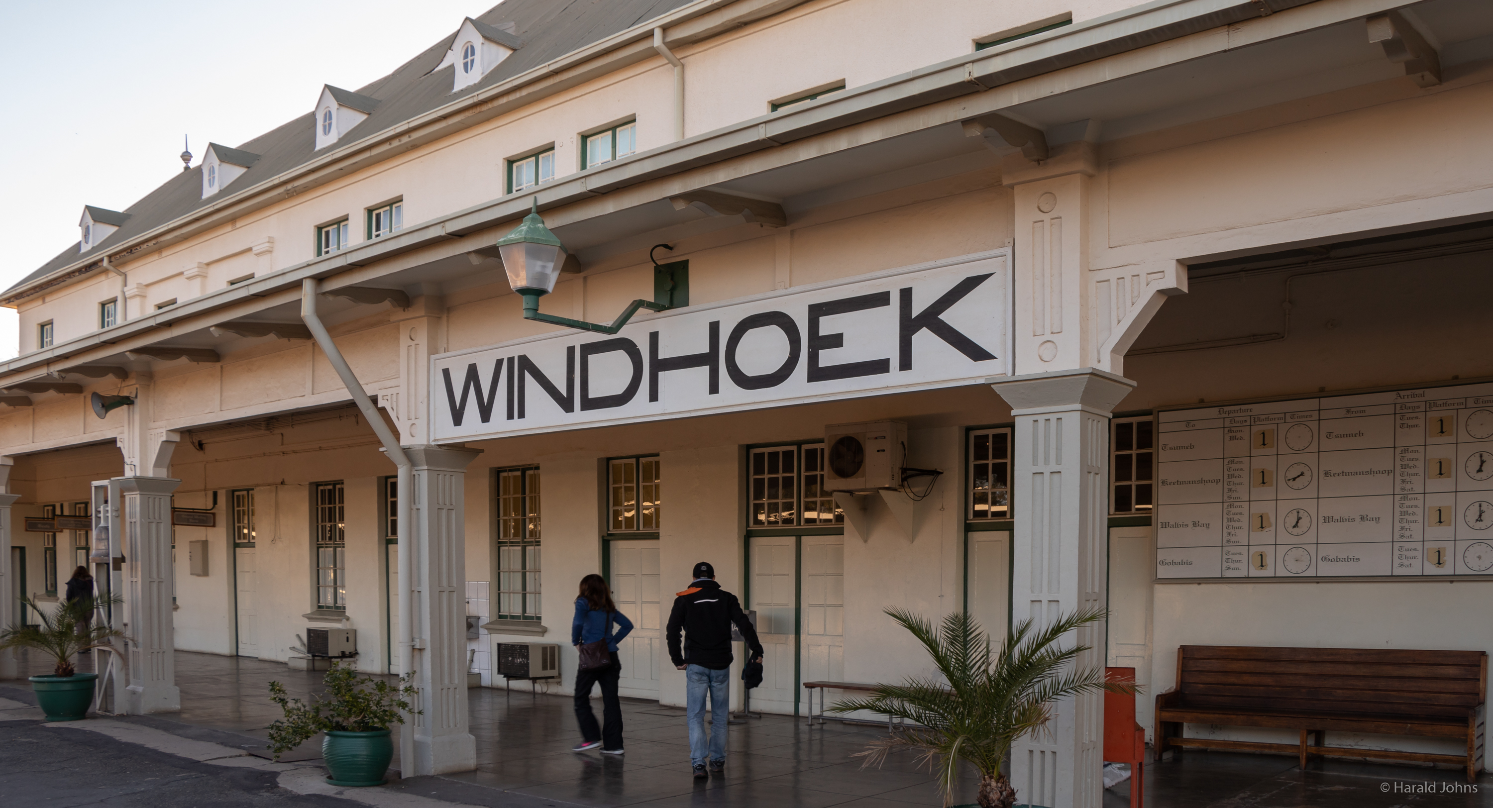 Historischer Bahnhof in Windhoek (Bahnsteigseite)