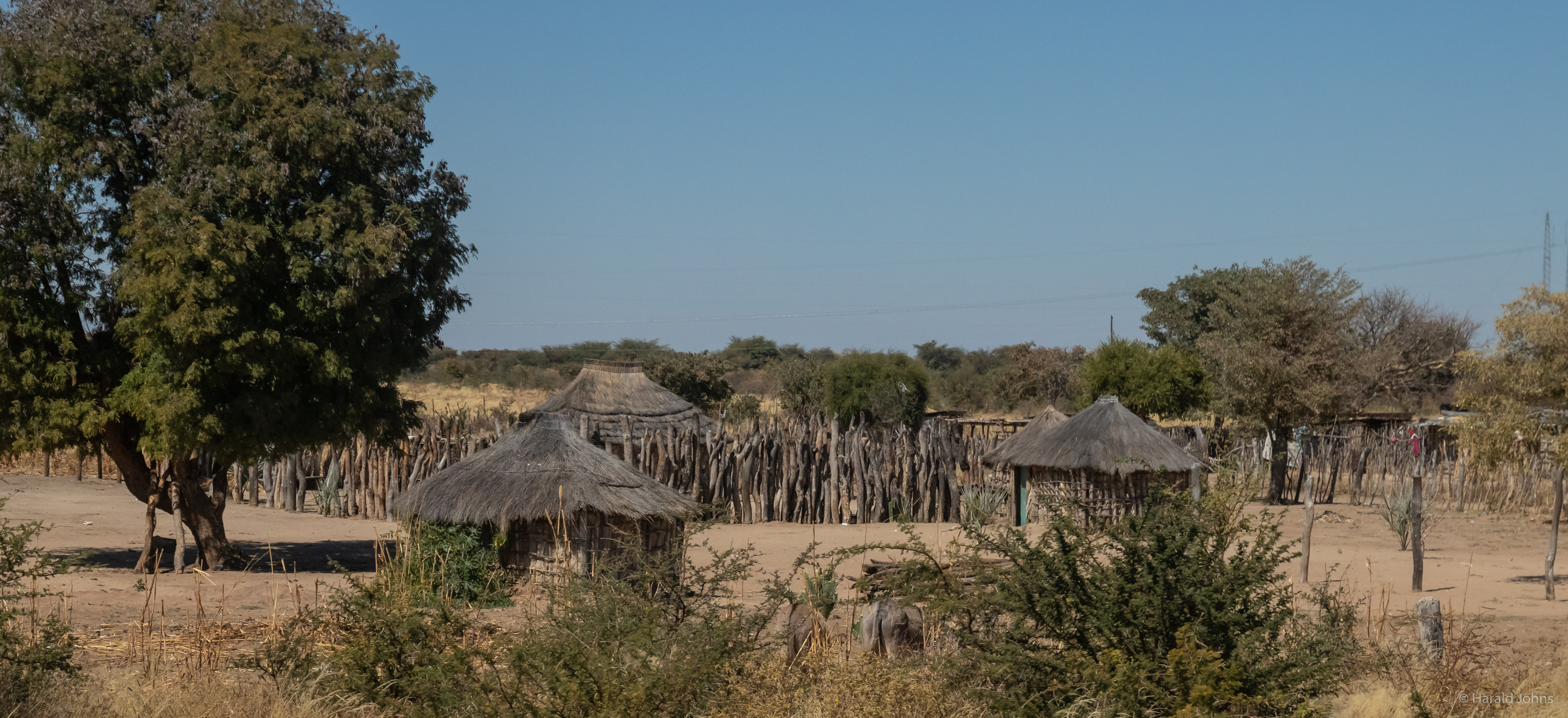 Siedlung in Katjinakatji (Region Kavango-Ost)