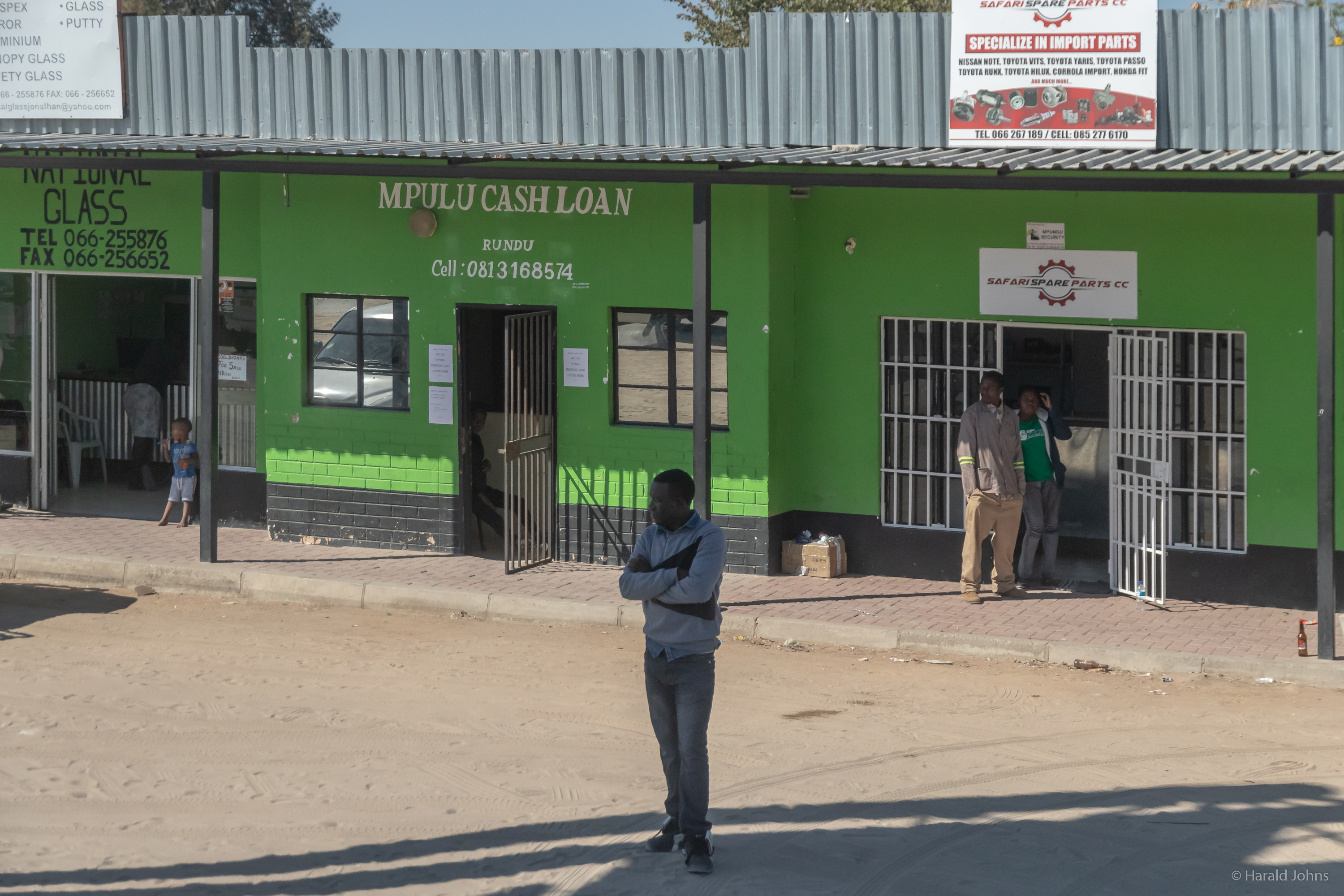 Geschäfte in Rundu, nahe der Grenze zu Angola