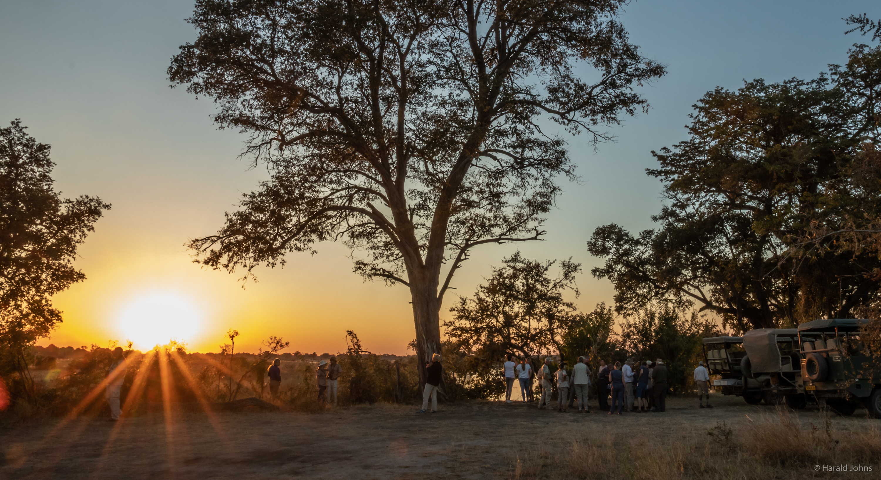 Picknick Abends am Kwando River